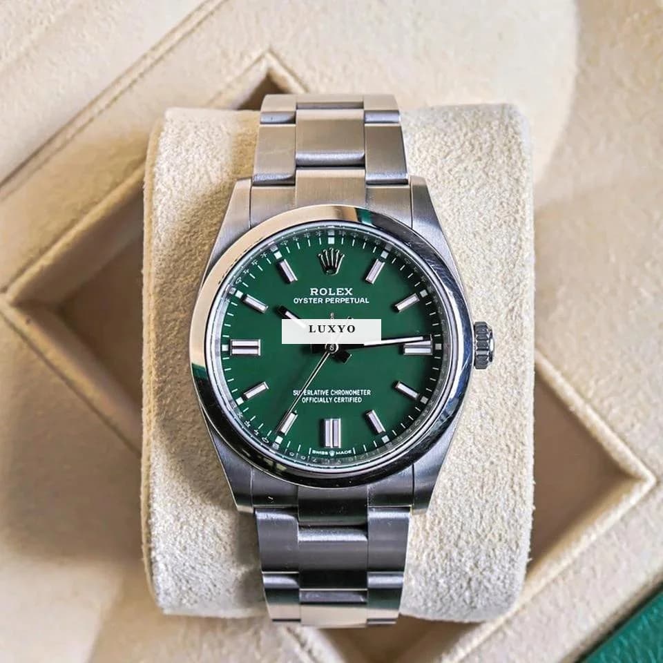 Rolex Oyster Perpetual 36 Full set green dial - Image 1