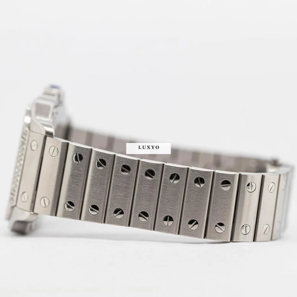 Cartier Santos 35,1 x 42 W4SA0005 Medium Diamonds 09/25 - Thumbnail 5