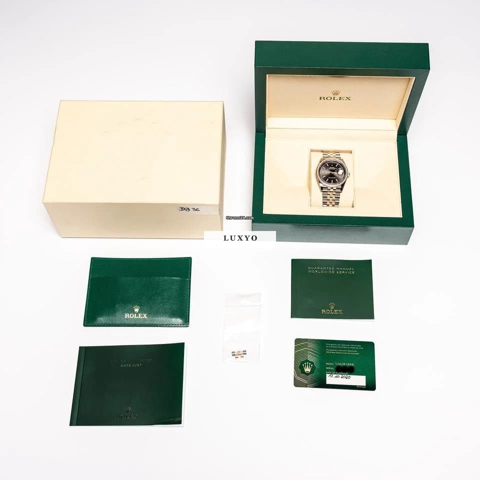 Rolex Datejust 36 Factory Diamond – 126281RBR – like NEW – 10/2020 Full Set - Thumbnail 16
