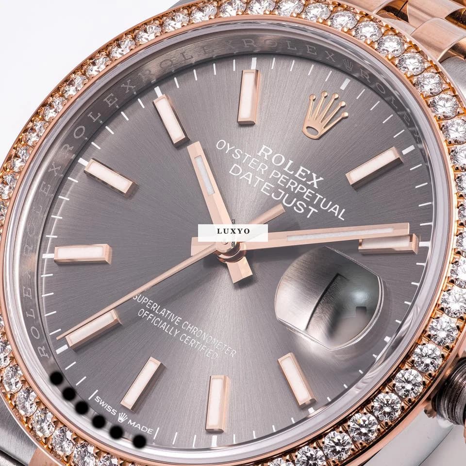 Rolex Datejust 36 Factory Diamond – 126281RBR – like NEW – 10/2020 Full Set - Thumbnail 4