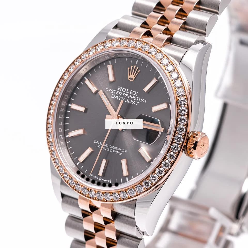 Rolex Datejust 36 Factory Diamond – 126281RBR – like NEW – 10/2020 Full Set - Thumbnail 5