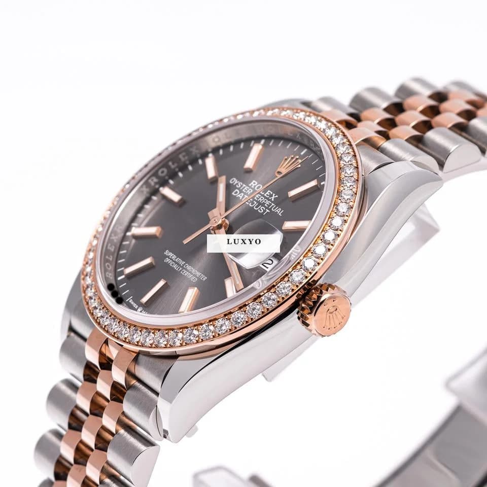 Rolex Datejust 36 Factory Diamond – 126281RBR – like NEW – 10/2020 Full Set - Thumbnail 8