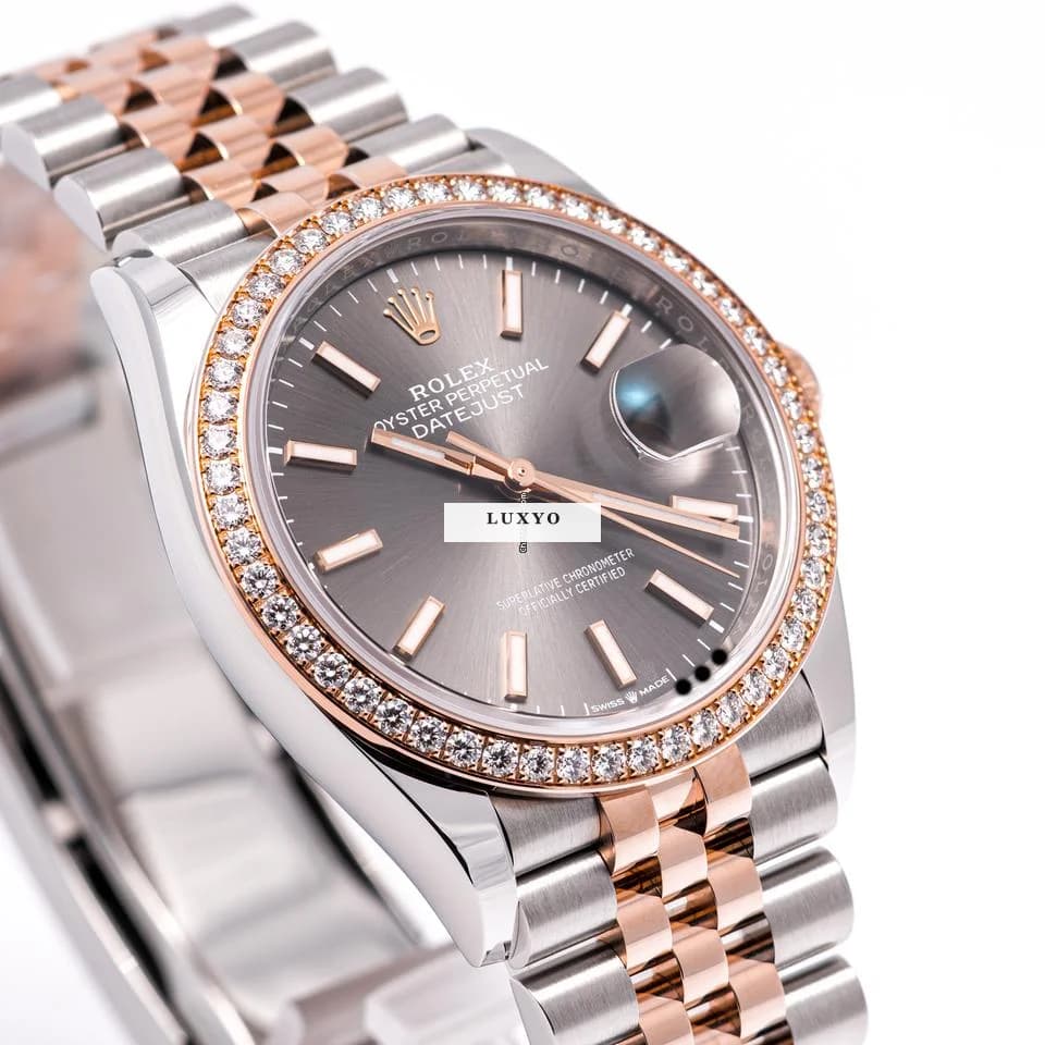 Rolex Datejust 36 Factory Diamond – 126281RBR – like NEW – 10/2020 Full Set - Thumbnail 9