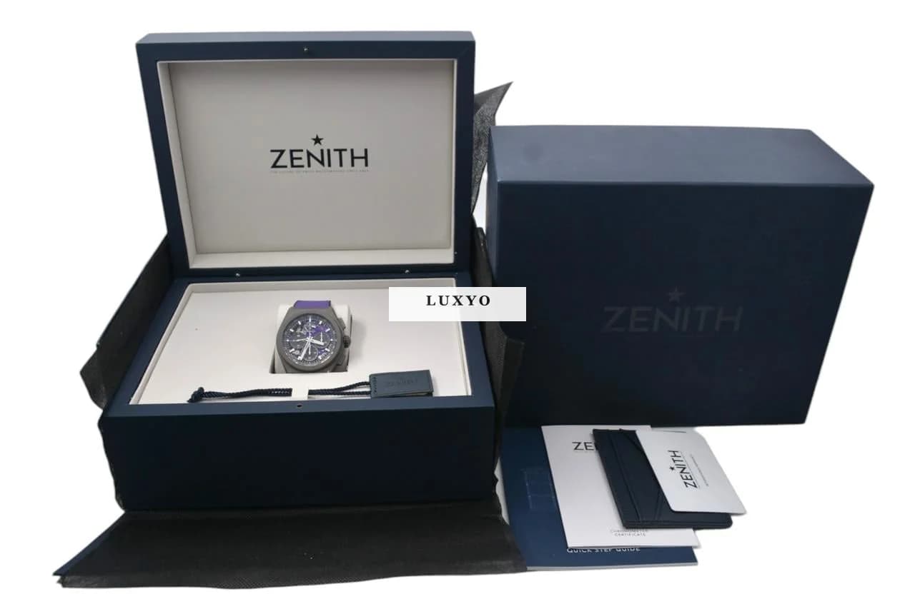 Zenith Defy El Primero 21 Ultraviolet Ref: 97.9001.9004/80.R922 44mm Automatic Chronograph Titanium Original Box - Thumbnail 2