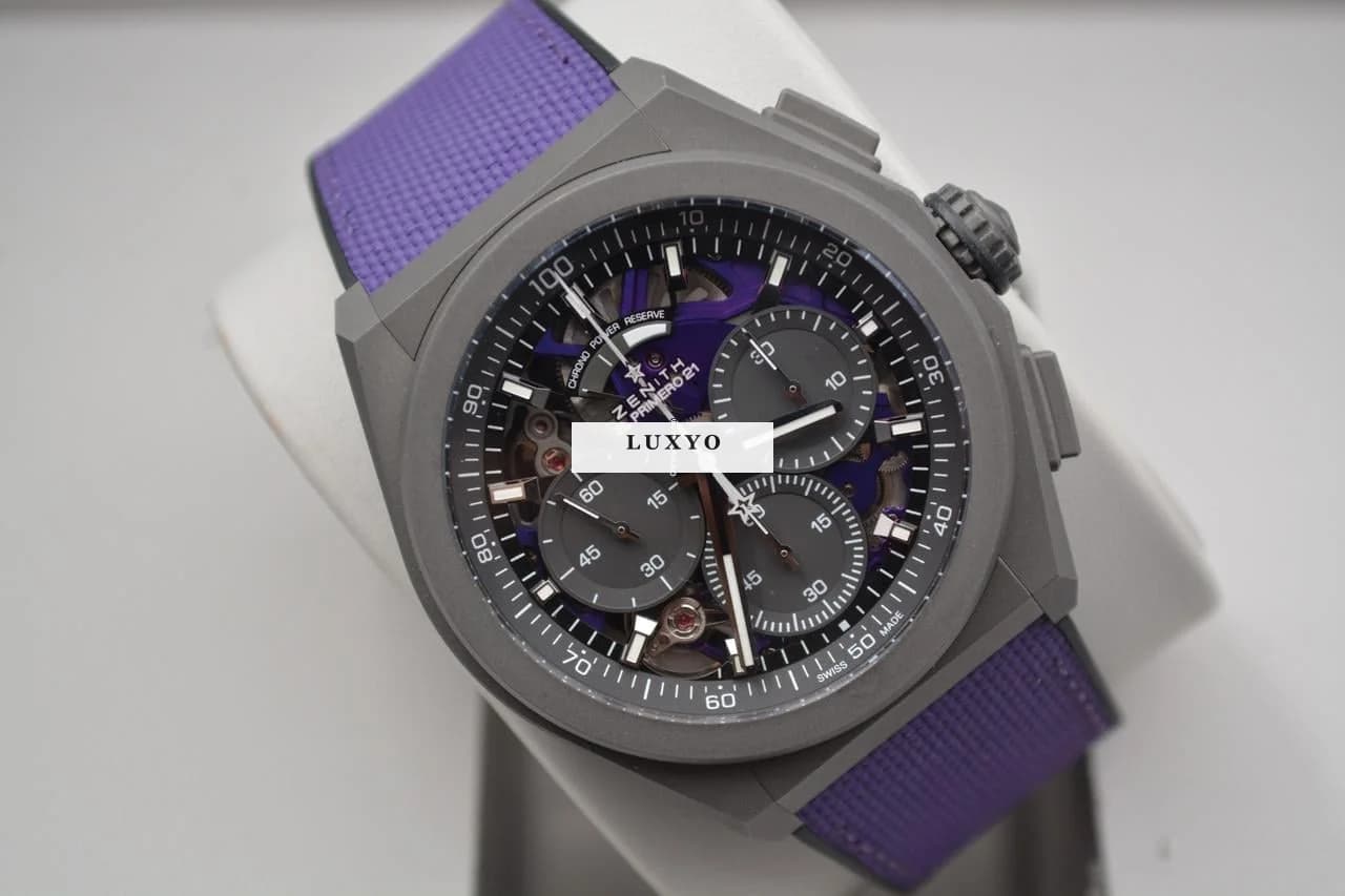 Zenith Defy El Primero 21 Ultraviolet Ref: 97.9001.9004/80.R922 44mm Automatic Chronograph Titanium Original Box - Thumbnail 5