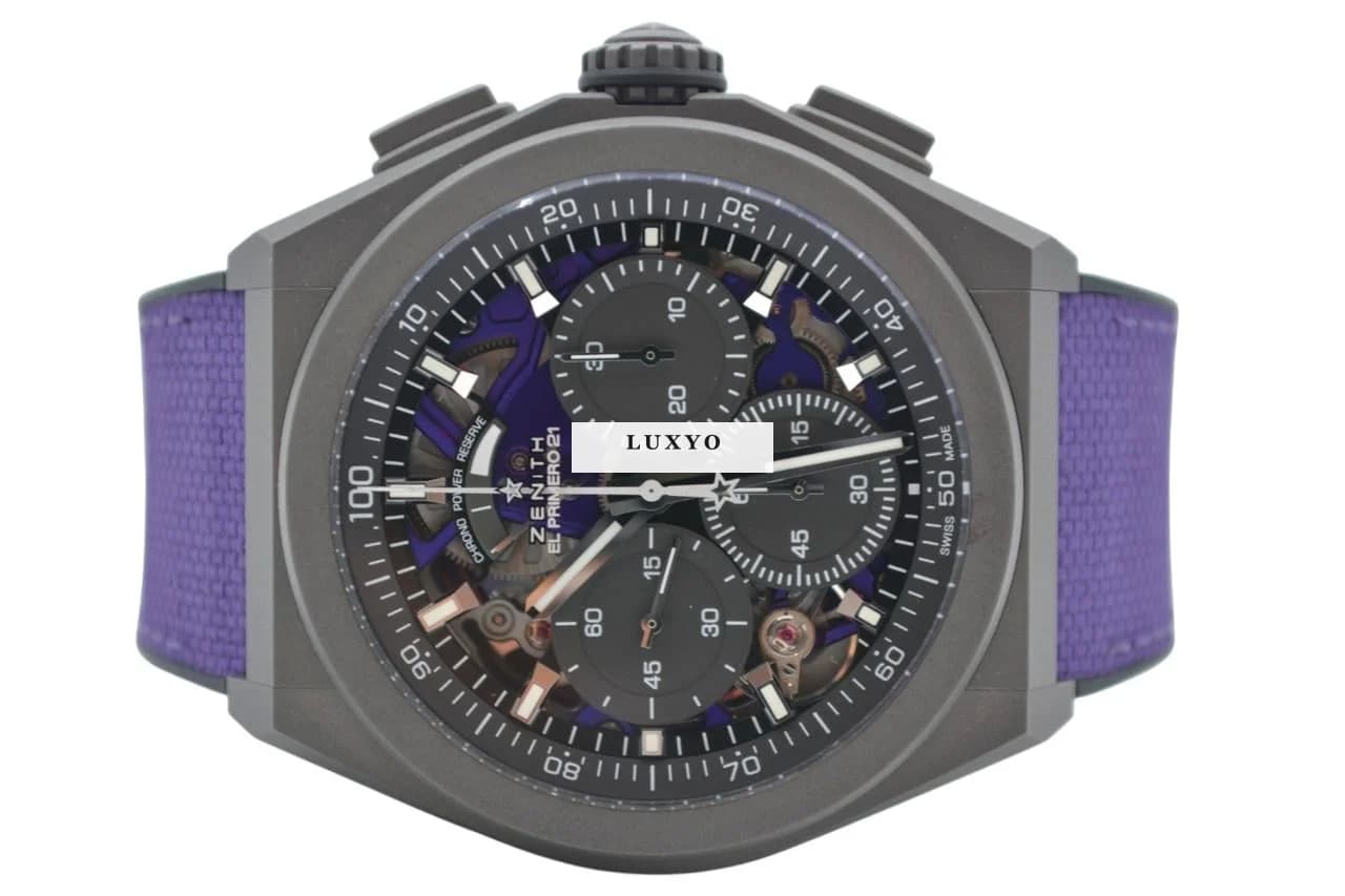 Zenith Defy El Primero 21 Ultraviolet Ref: 97.9001.9004/80.R922 44mm Automatic Chronograph Titanium Original Box - Thumbnail 7
