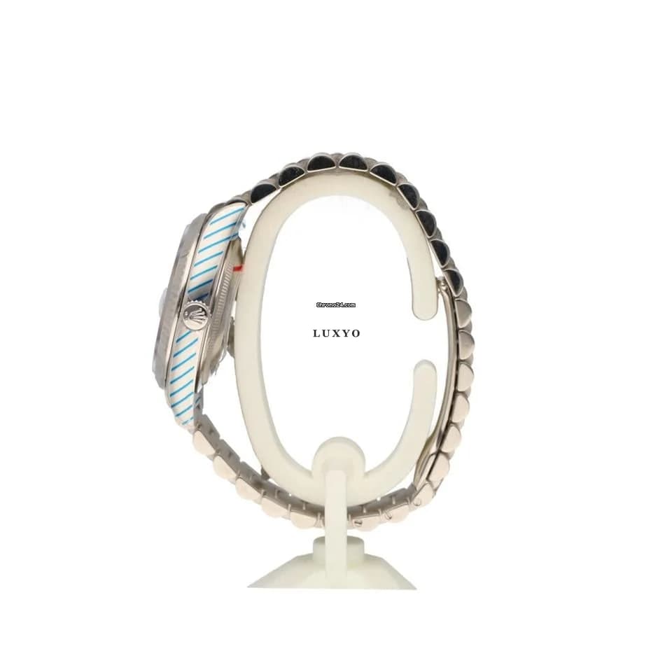 Rolex Day-Date 36 NEW ROLEX SERVICE - 2021 B+P | white gold silver / grey President - Thumbnail 4