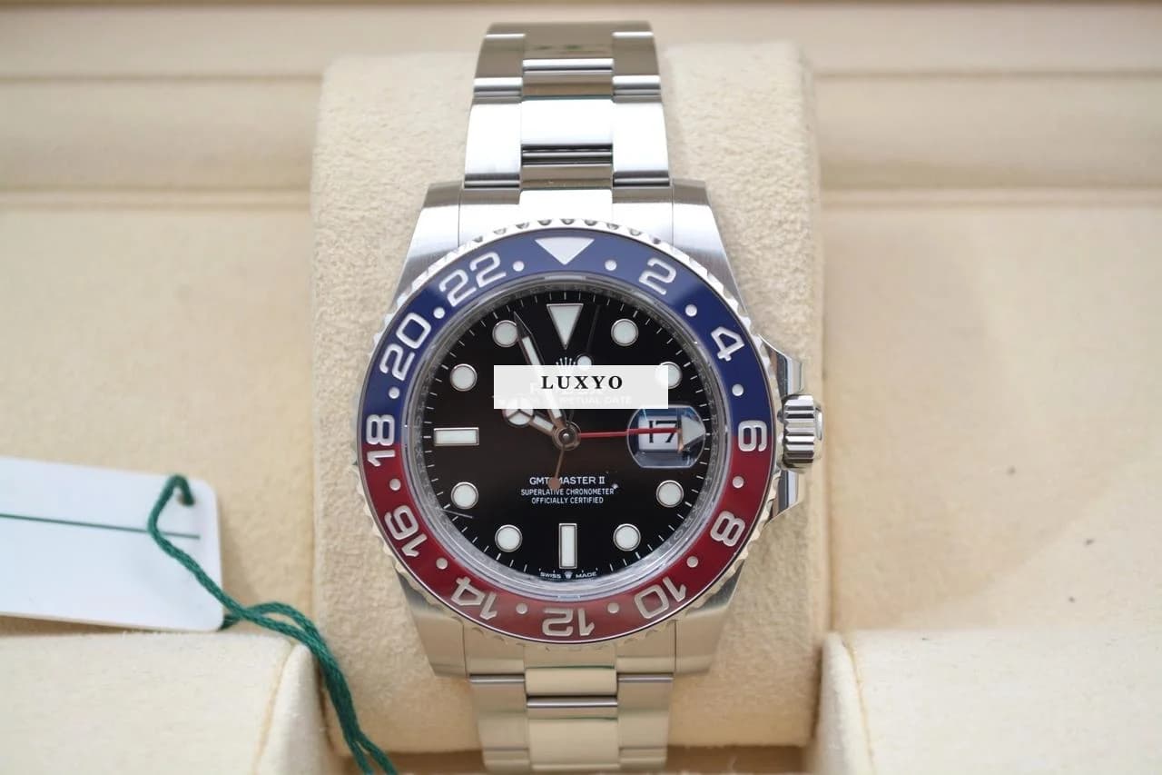 Rolex GMT-Master II Ref: 126710BLRO 40mm Automatic Steel Oyster Ceramic Pepsi Bezel Box+Papers - Thumbnail 4