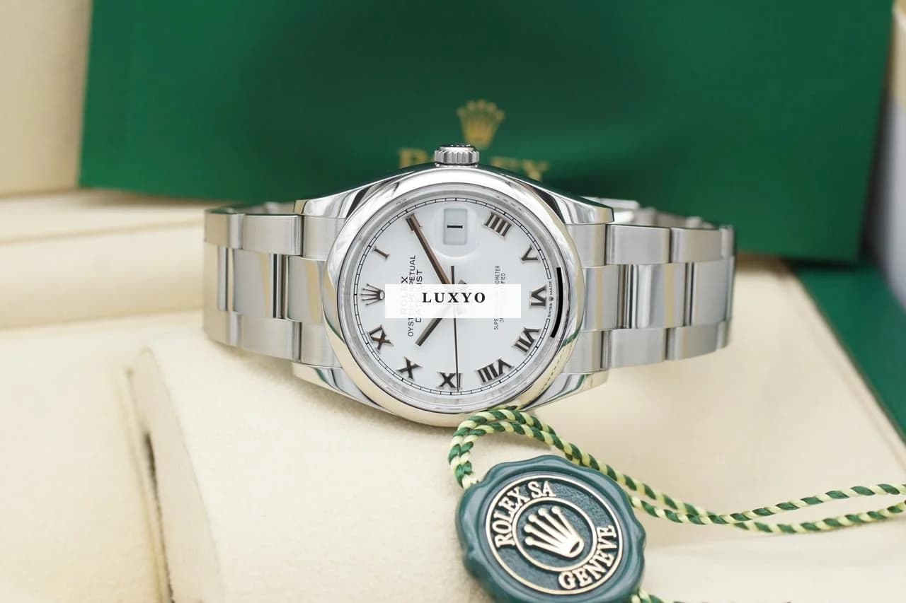 Rolex Oyster Datejust 36 Weiß 126200 Full-Set 2022 - Thumbnail 3