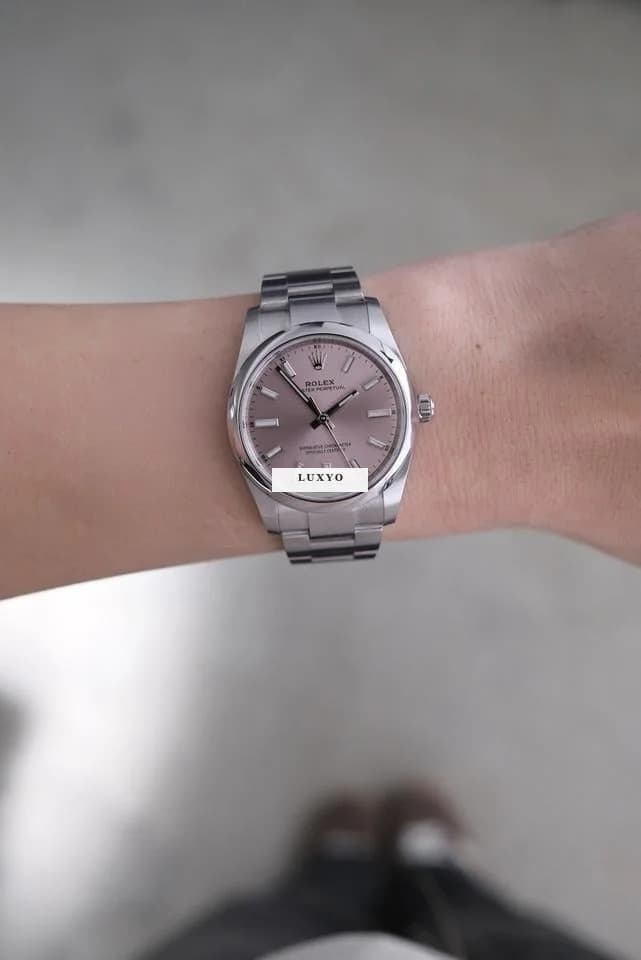 Rolex Oyster Perpetual 34 124200 Original Papiere + Box Pink Dial Austrian First Buyer´s Invoice 12/2021 - Thumbnail 12