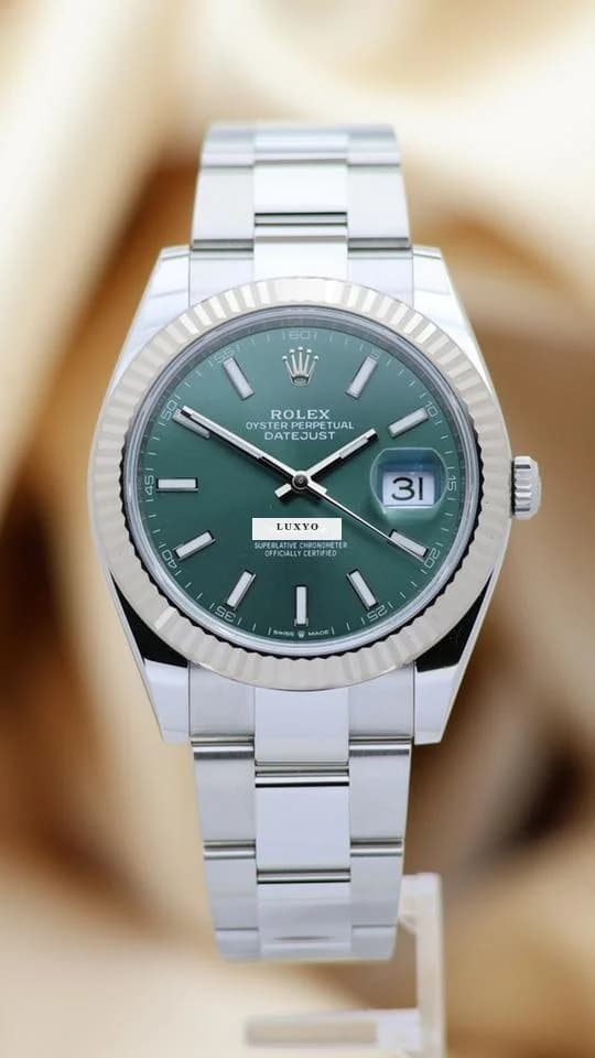 Rolex Datejust 41mm Automatik Herrenuhr "Mintgrün" 126334 Original Papiere + Box - Image 1