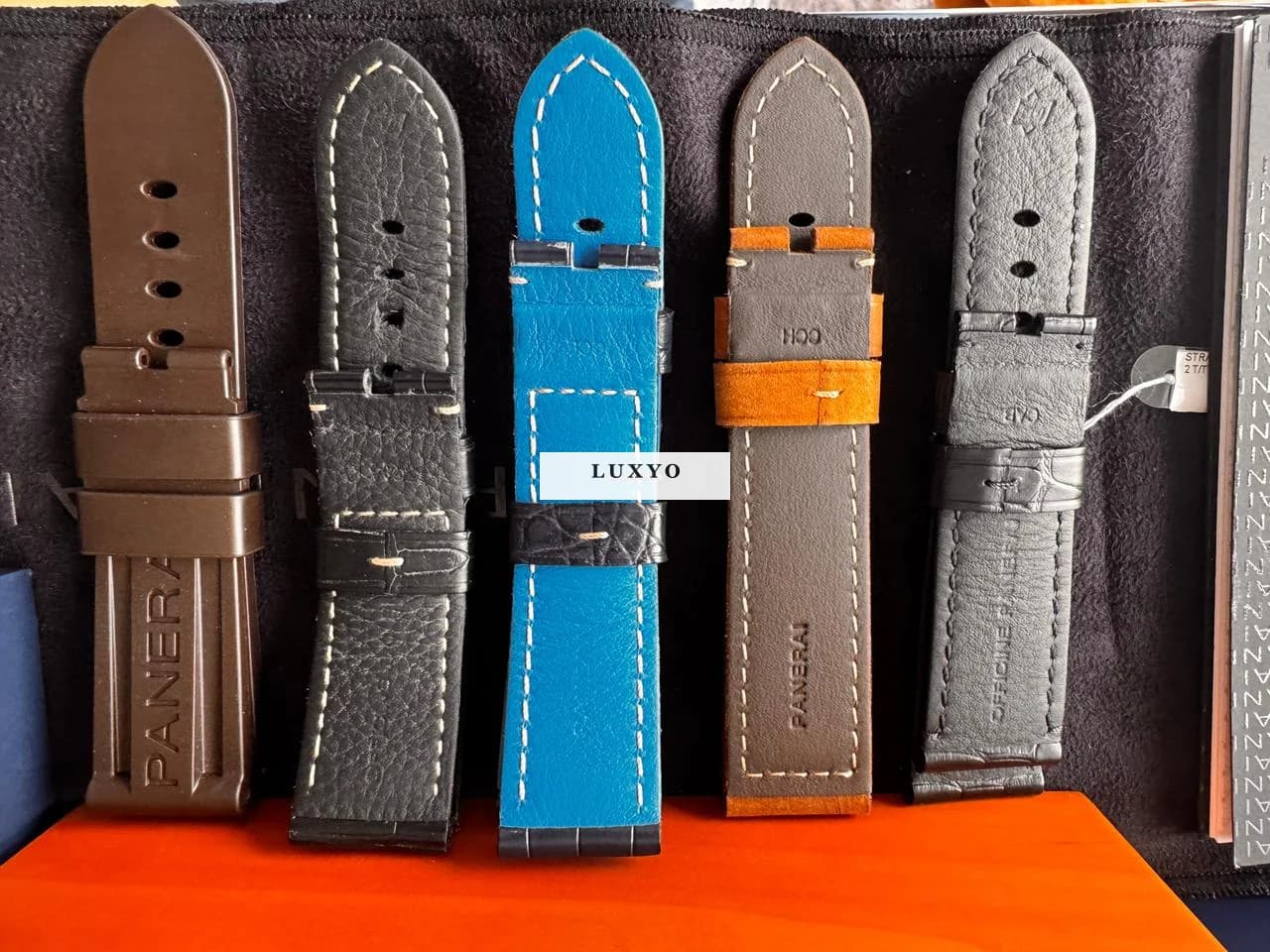 Panerai Luminor Blue A Note 8 Gmt Full Set, Special Edition mit viel Zubehör & Extra Bändern - Thumbnail 4