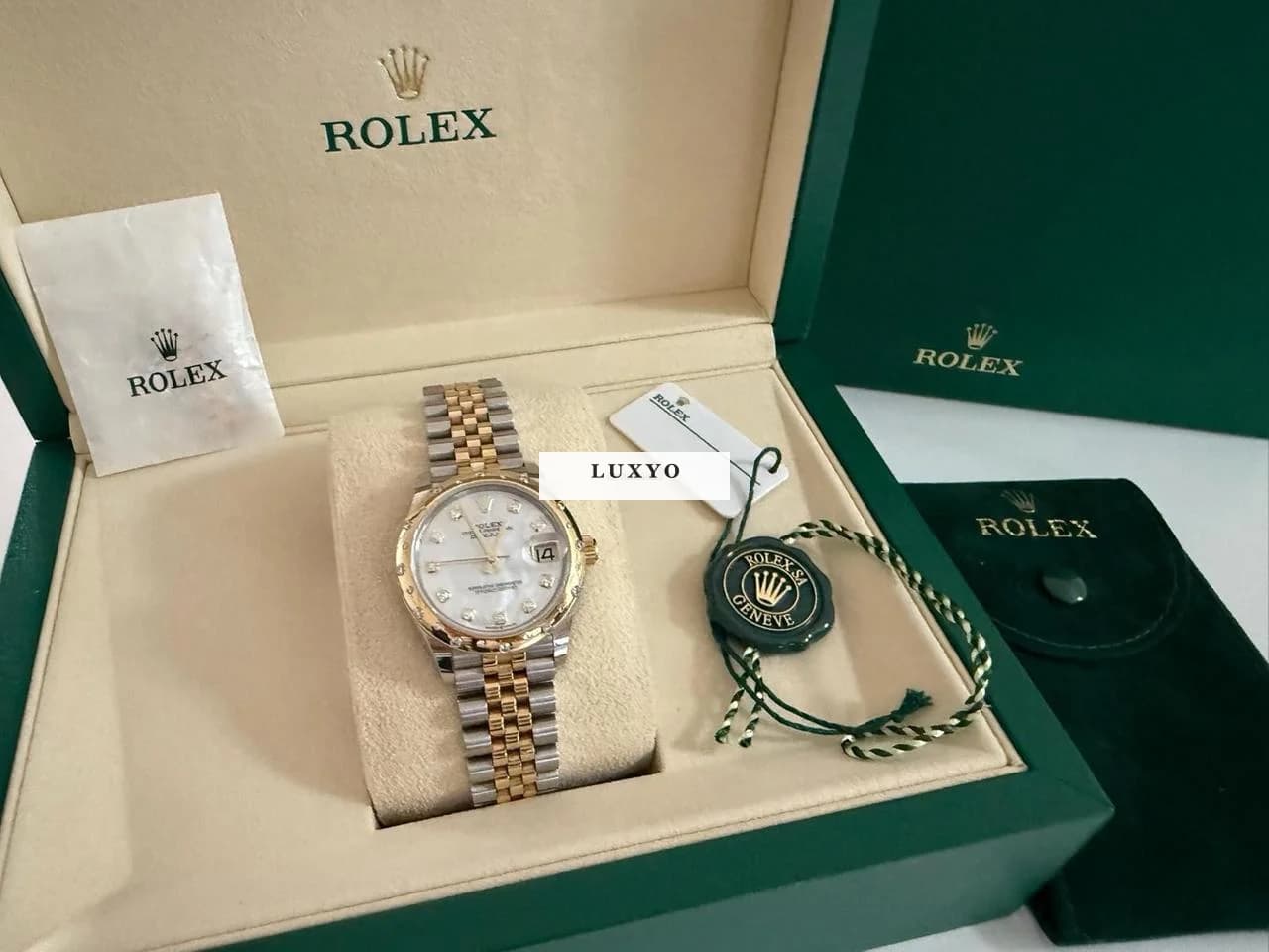 Rolex Datejust 31 Full Set • Mother of Pearl Dial • Domed Bezel - Thumbnail 8