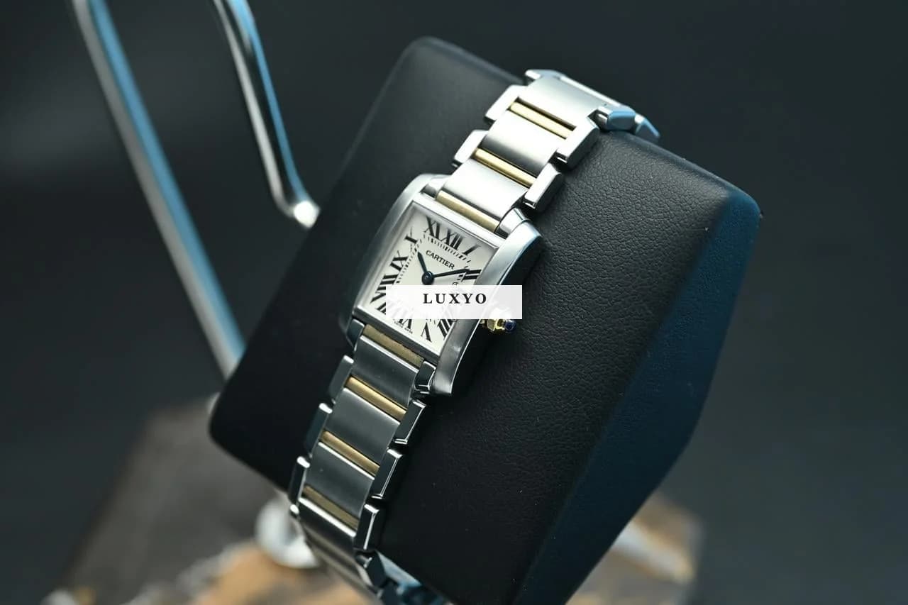 Cartier Tank Francaise ref: 2384 Gold & Steel - Great Condition - Thumbnail 2