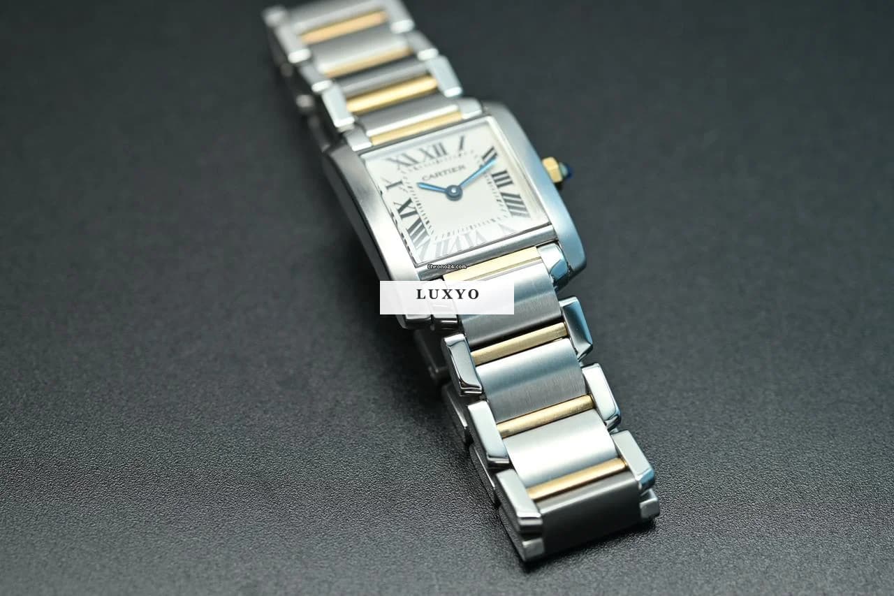 Cartier Tank Francaise ref: 2384 Gold & Steel - Great Condition - Thumbnail 13