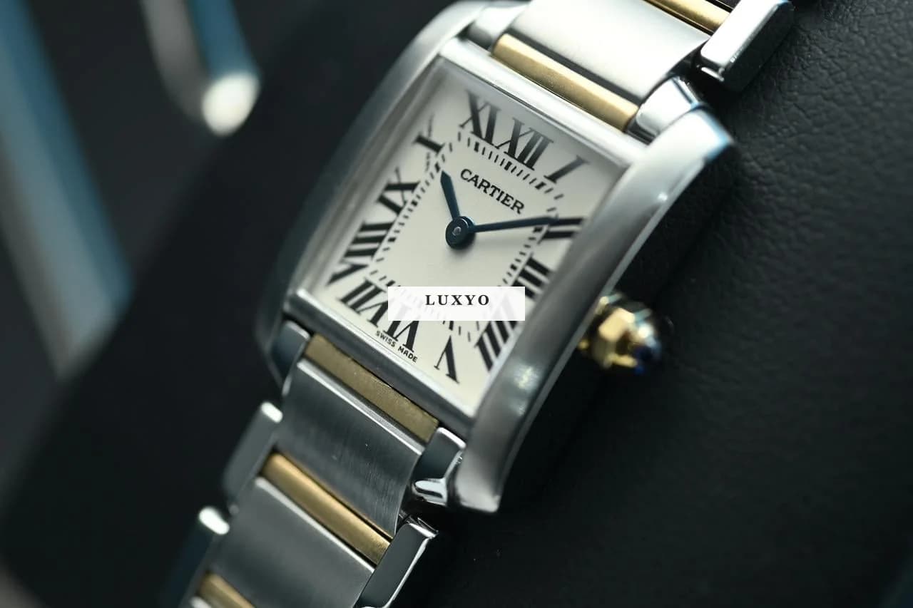 Cartier Tank Francaise ref: 2384 Gold & Steel - Great Condition - Thumbnail 4