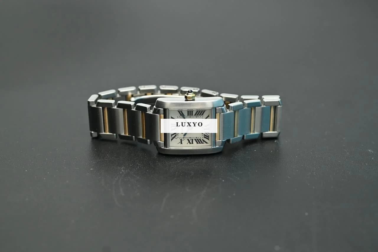 Cartier Tank Francaise ref: 2384 Gold & Steel - Great Condition - Thumbnail 6