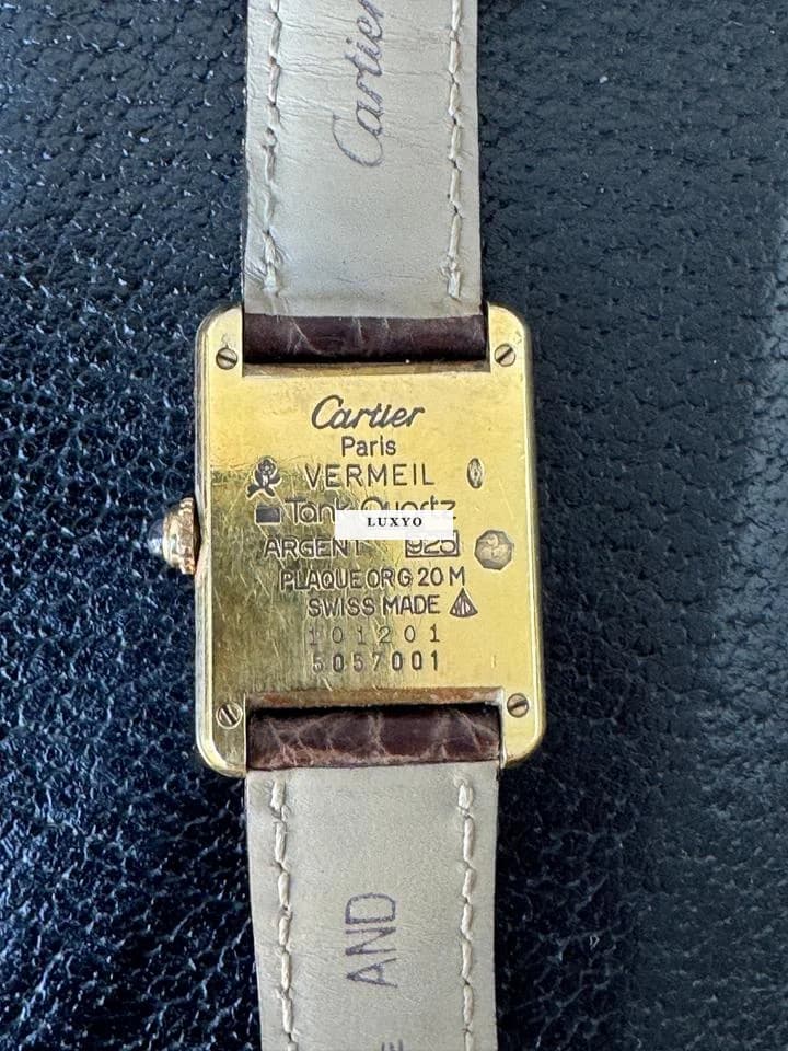 Cartier Tank Vermeil Vintage Must de Cartier Tank Vermeil SM – 925 Silver Gold Pl - Thumbnail 5