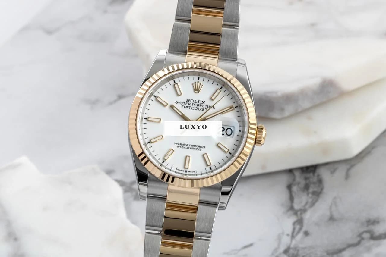 Rolex Datejust White Dial Stahl / Gold Automatik Herrenuhr Ref. 126233 B&P 2025 - Image 1