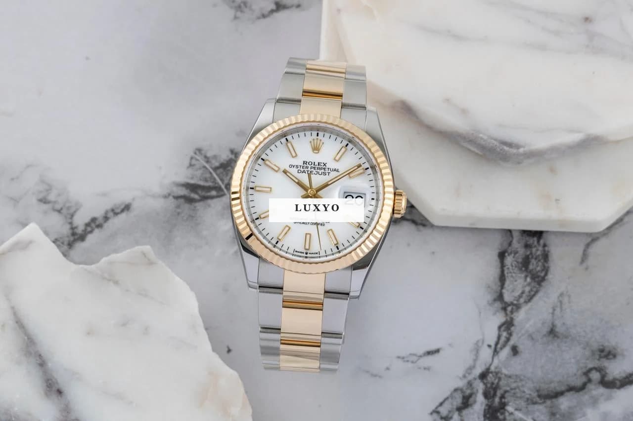 Rolex Datejust White Dial Stahl / Gold Automatik Herrenuhr Ref. 126233 B&P 2025 - Thumbnail 2
