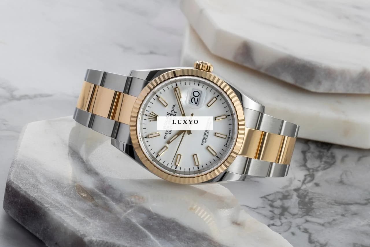 Rolex Datejust White Dial Stahl / Gold Automatik Herrenuhr Ref. 126233 B&P 2025 - Thumbnail 3