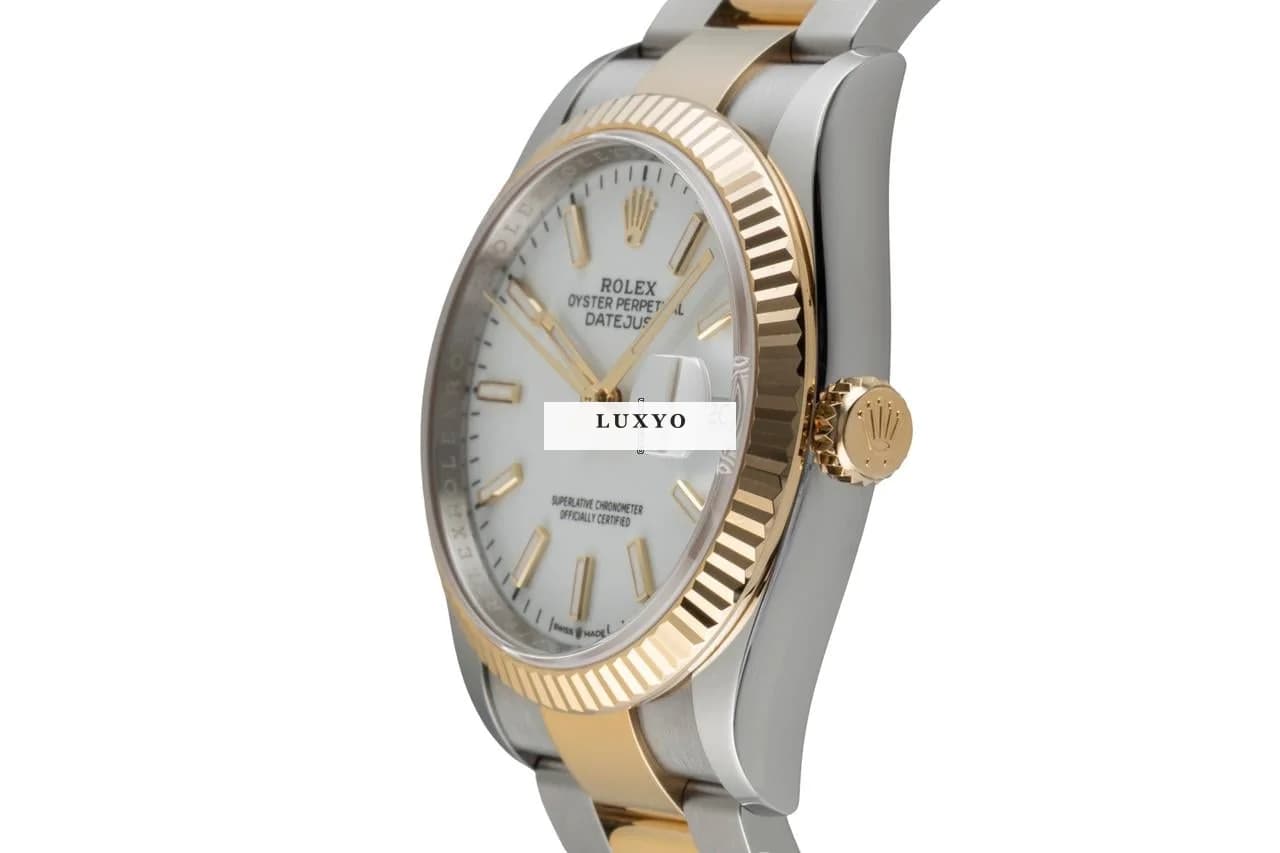 Rolex Datejust White Dial Stahl / Gold Automatik Herrenuhr Ref. 126233 B&P 2025 - Thumbnail 5