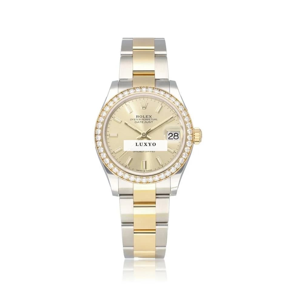 Rolex Datejust 31 2022 box + papers | steel gold champagne diamond Oyster - Image 1