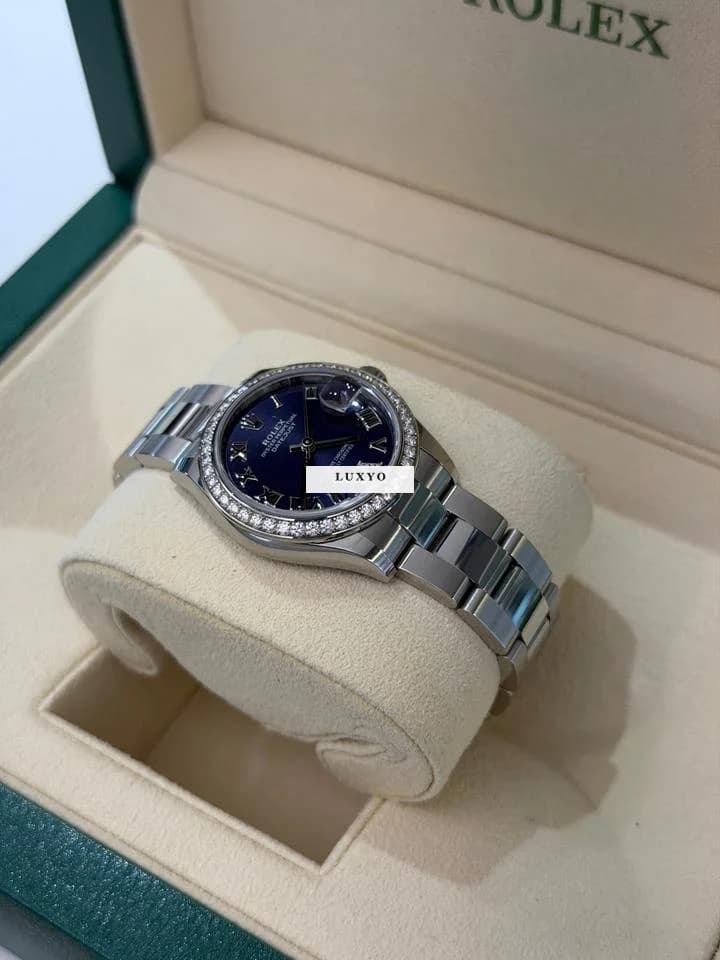Rolex Datejust 31mm purple in diamanti ore 6 del 2021 full set excellent condition con documenti - Thumbnail 12