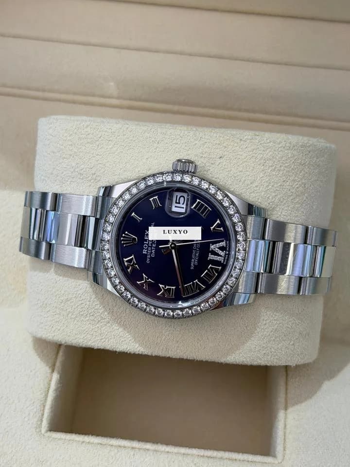 Rolex Datejust 31mm purple in diamanti ore 6 del 2021 full set excellent condition con documenti - Thumbnail 14
