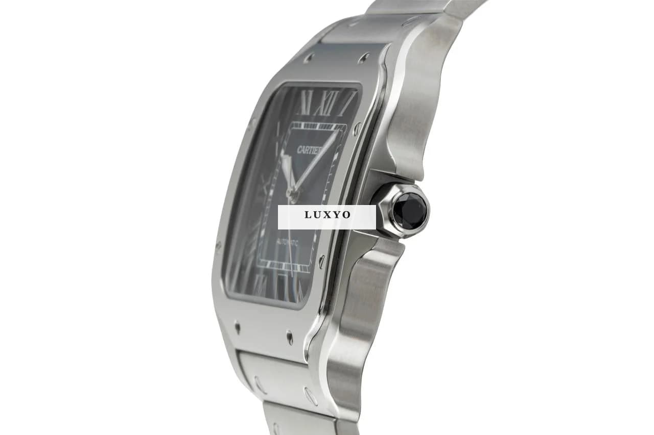 Cartier Santos Large Blue Stahl Automatik Herrenuhr Ref. WSSA0030 - Thumbnail 5