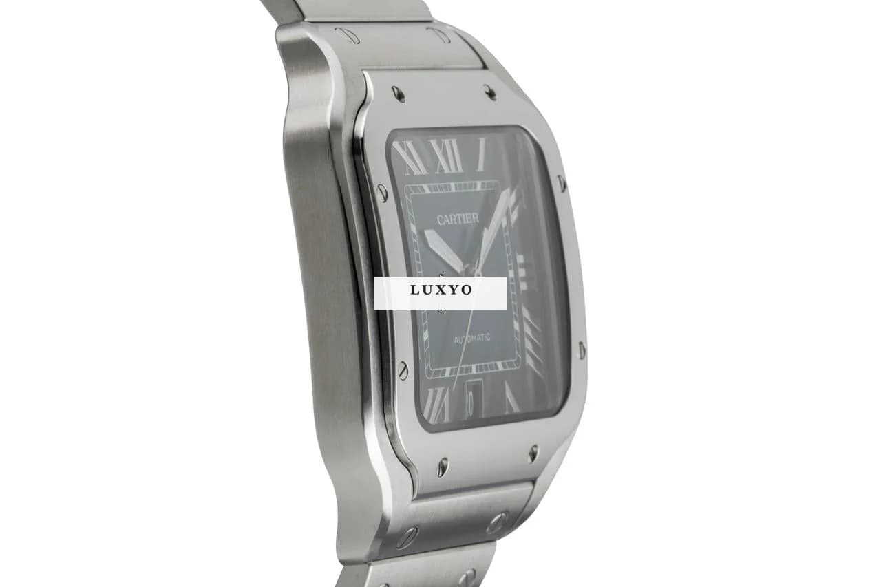 Cartier Santos Large Blue Stahl Automatik Herrenuhr Ref. WSSA0030 - Thumbnail 6
