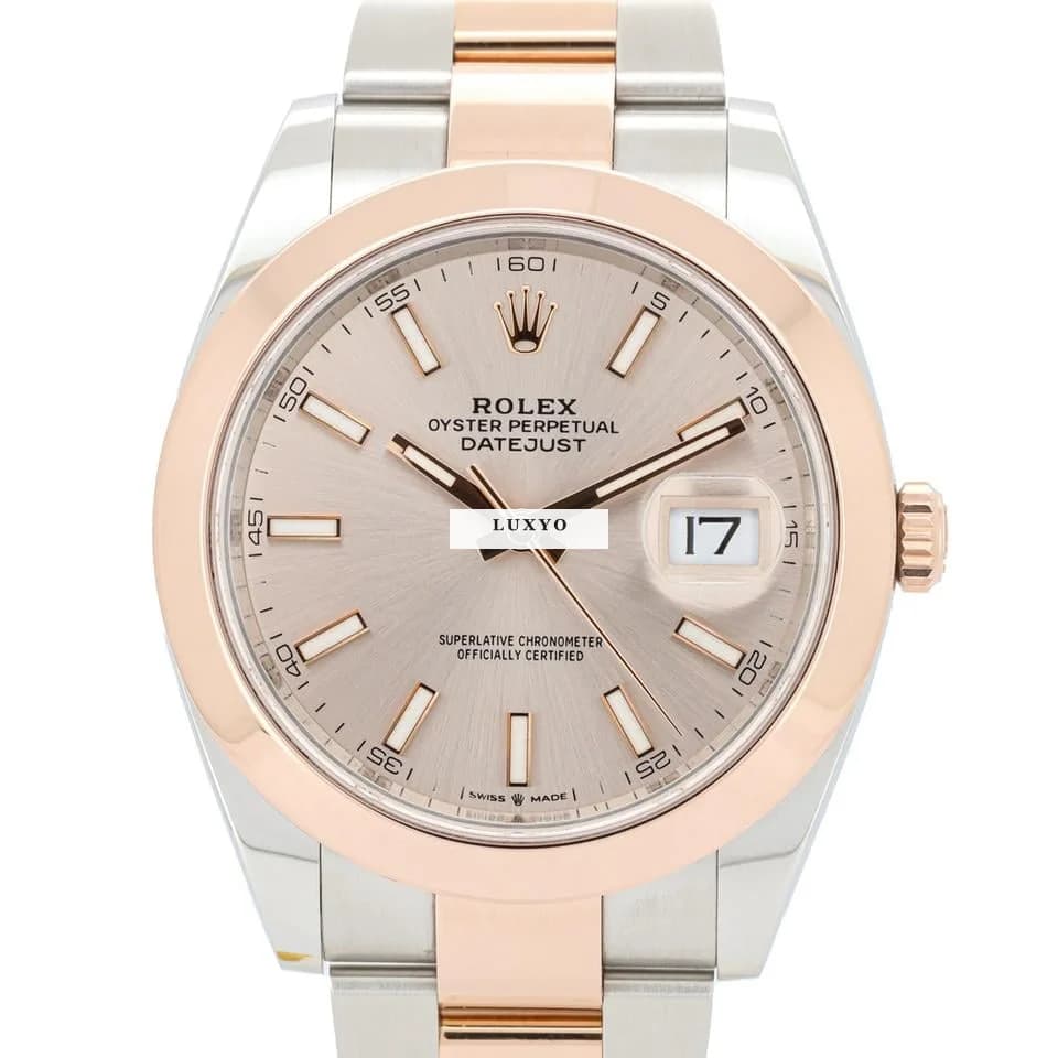 Rolex Datejust 41 126301 Sundust Dial Everose Bicolor Roségold - Thumbnail 2