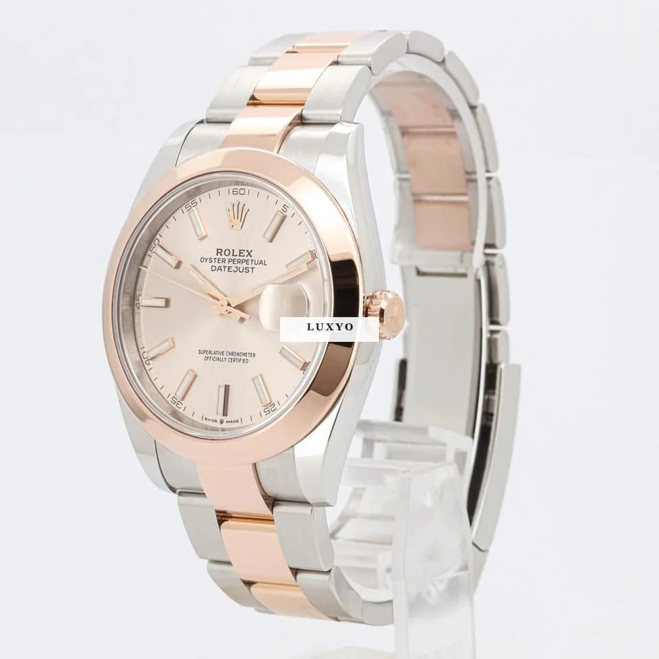 Rolex Datejust 41 126301 Sundust Dial Everose Bicolor Roségold - Thumbnail 3