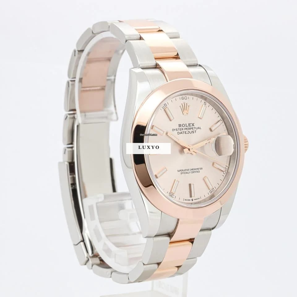 Rolex Datejust 41 126301 Sundust Dial Everose Bicolor Roségold - Thumbnail 4