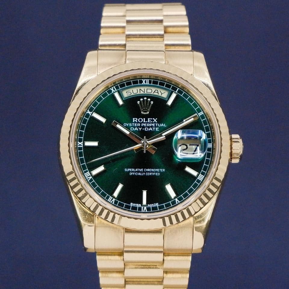 Rolex Day-Date "President" Green dial fullset 2013 - Image 1