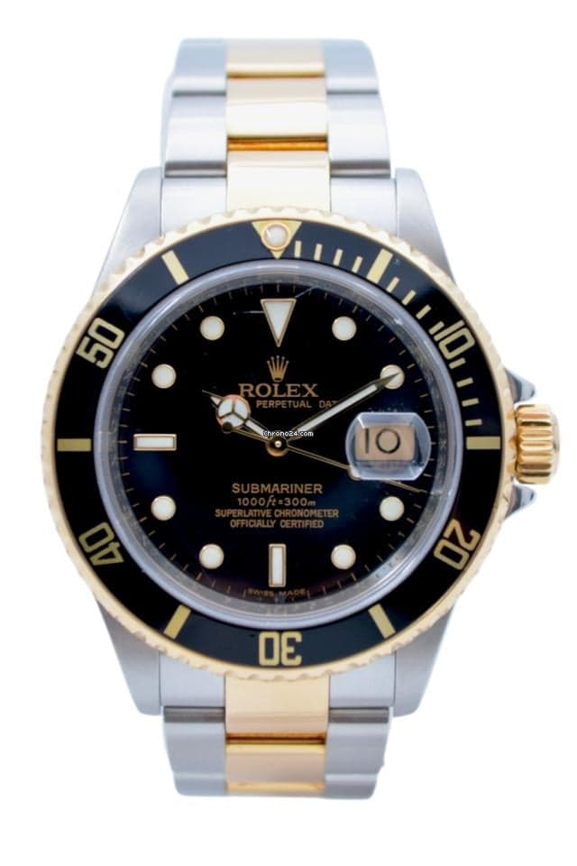 Rolex Submariner Date Ref: 16613 T 40mm Automatic Yellow Gold&Steel Oyster Black Dial 2007