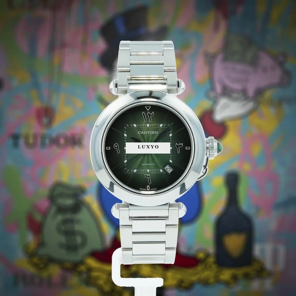 Cartier Pasha | WSPA0022 | Box & Papers | Green Arabic Dial | 99% - Image 1