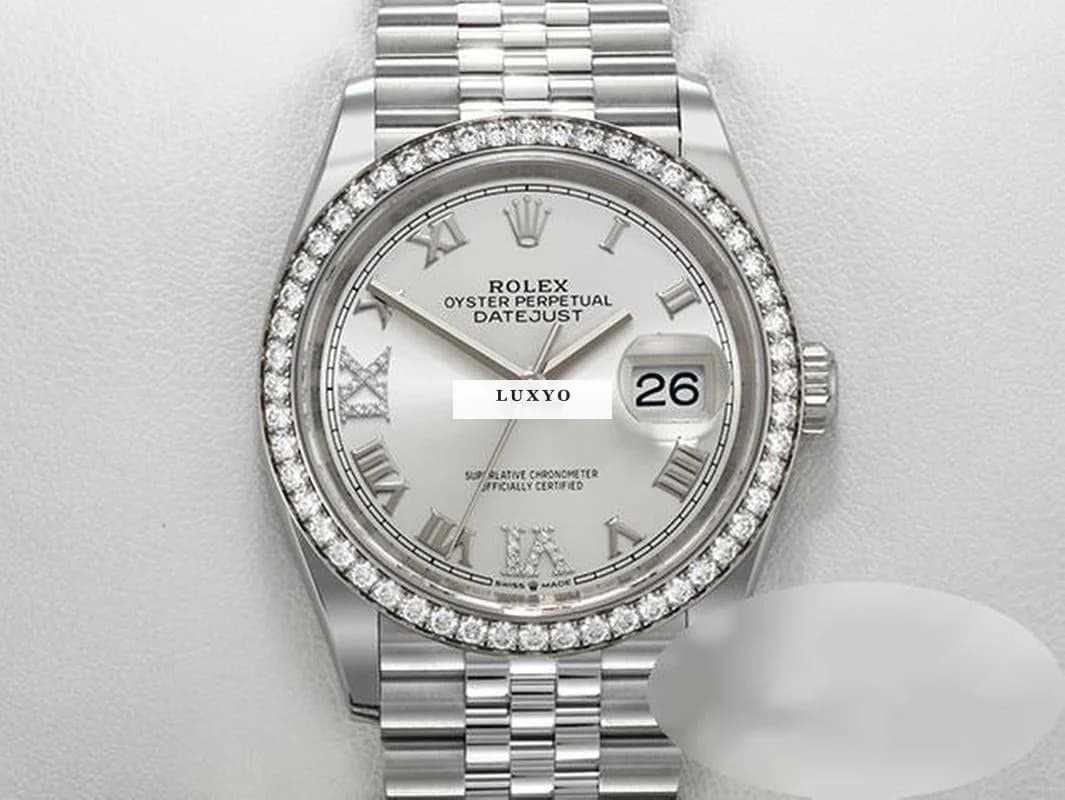 Rolex Datejust 36 126284 Rbr 2020 Lc100 Stahl Weissgold 750 Diamanten Automatik Stainless Steel 18kt White Gold Jubilé-band Chronometer Oyster