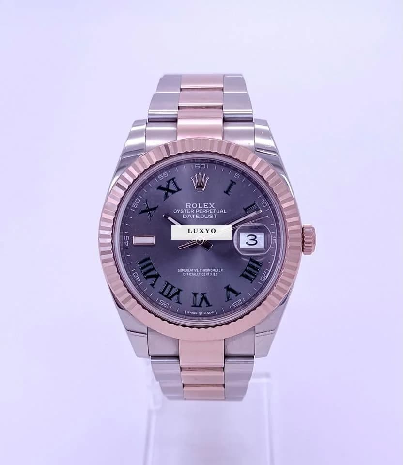 Rolex Datejust 41 Wimbledon rose